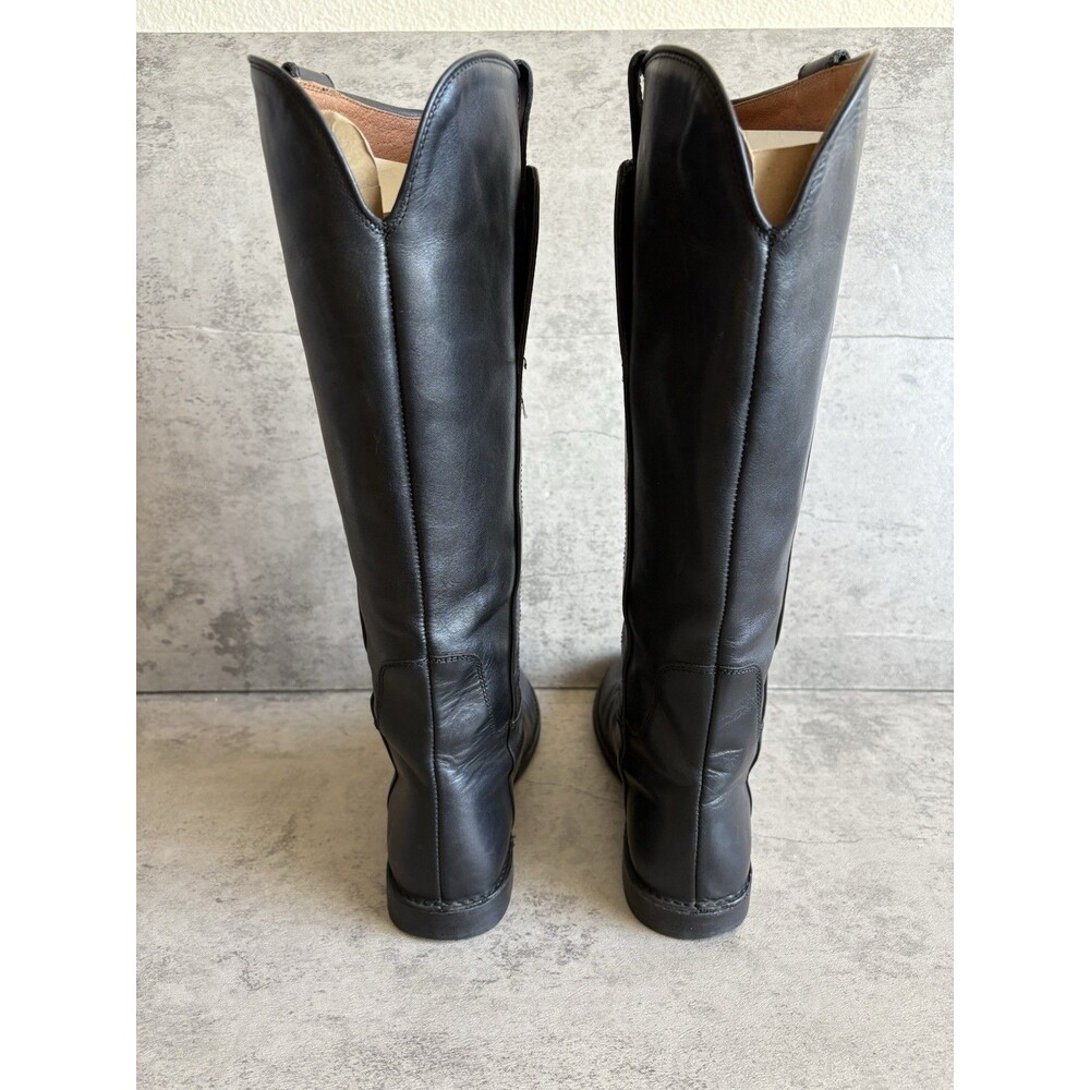 Vtg FRYE Melissa 76932 Knee High Tall Black Leather Riding Boots Women’s 6.5 B - Picture 4 of 9